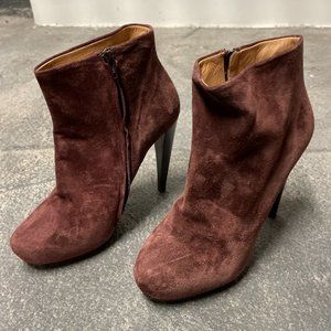 Maison Martin Margiela burgundy/red suede boots booties, size 37